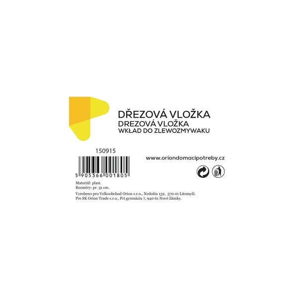 Drezová vložka pr. 31 cm