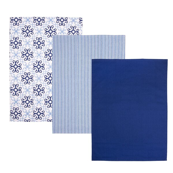 Kuchynská utierka Blue shapes 3 ks
