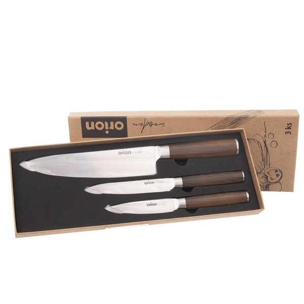 Kuchynský nôž WOODEN sada 3 ks