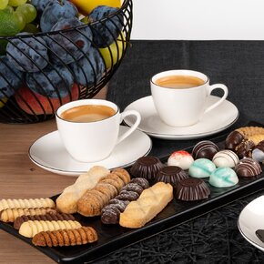 Hrnček s podšálkou Decora espresso 0,1 l 2 ks