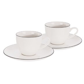 Hrnček s podšálkou Decora espresso 0,1 l 2 ks
