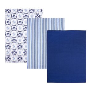Kuchynská utierka Blue shapes 3 ks